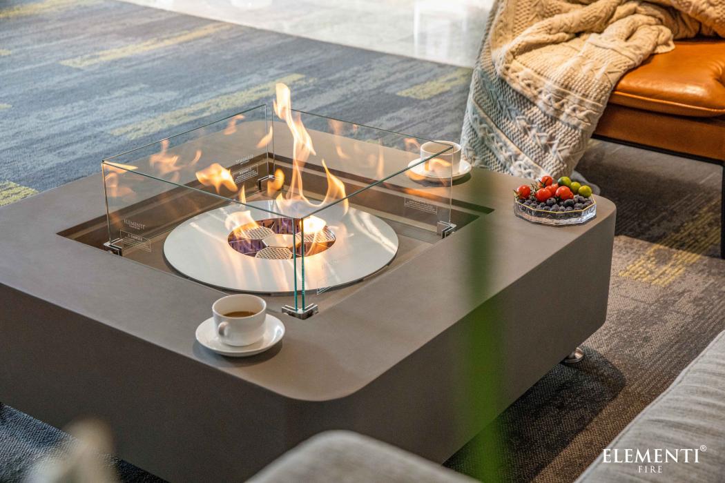 PERTH Bioethanol Fire Table- Slate Black